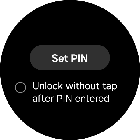 Press Set PIN.