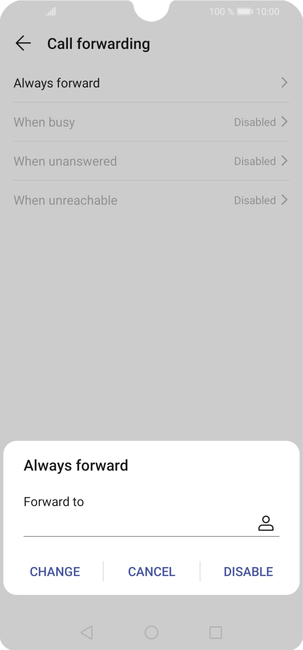 Press DISABLE.