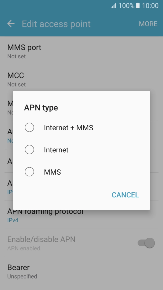 Press Internet.