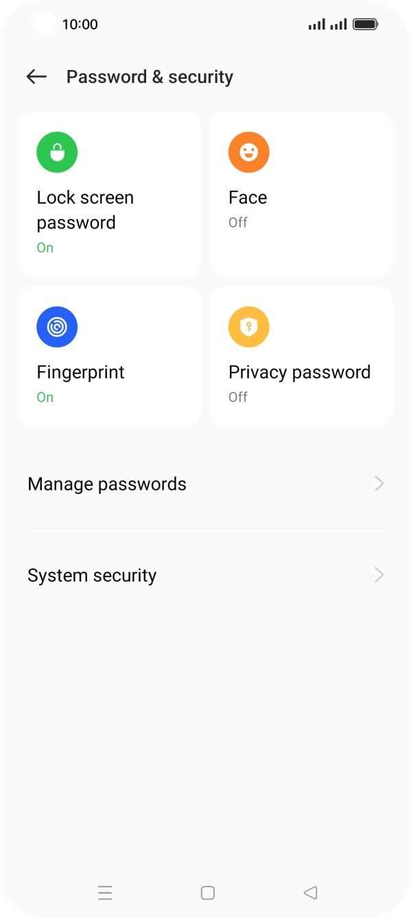 Press Lock screen password and key in the additional phone lock code you created earlier. Press Lock screen password and key in the additional phone lock code you created earlier.