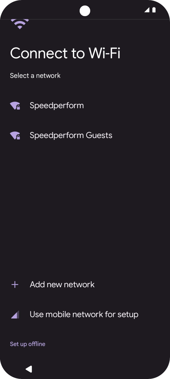 Press the required WiFi network. Press the required WiFi network.