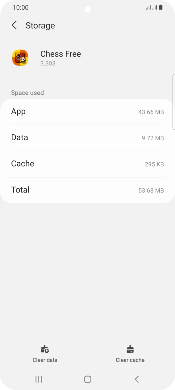 Press Clear cache.