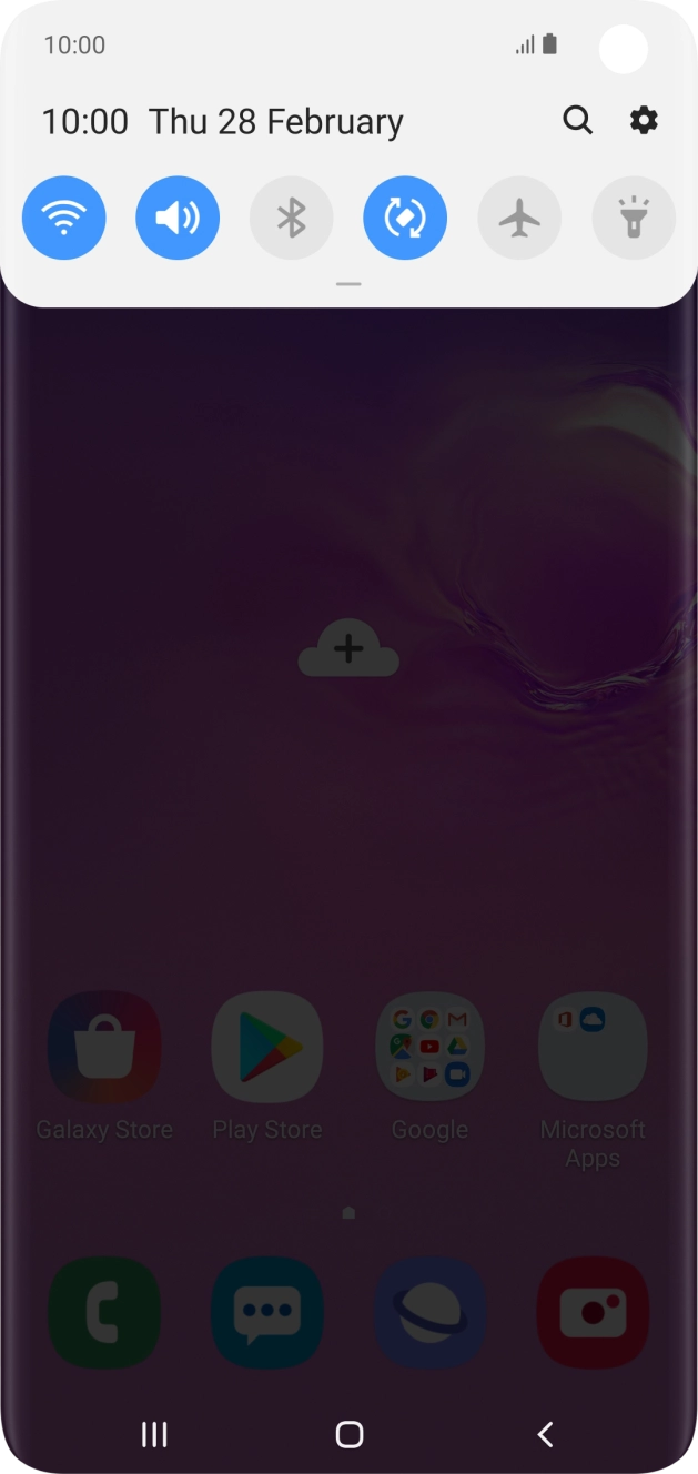 Press the settings icon. Press the settings icon.