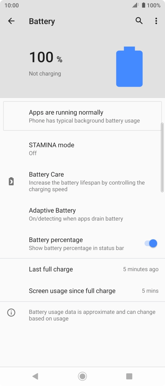 Press STAMINA mode.