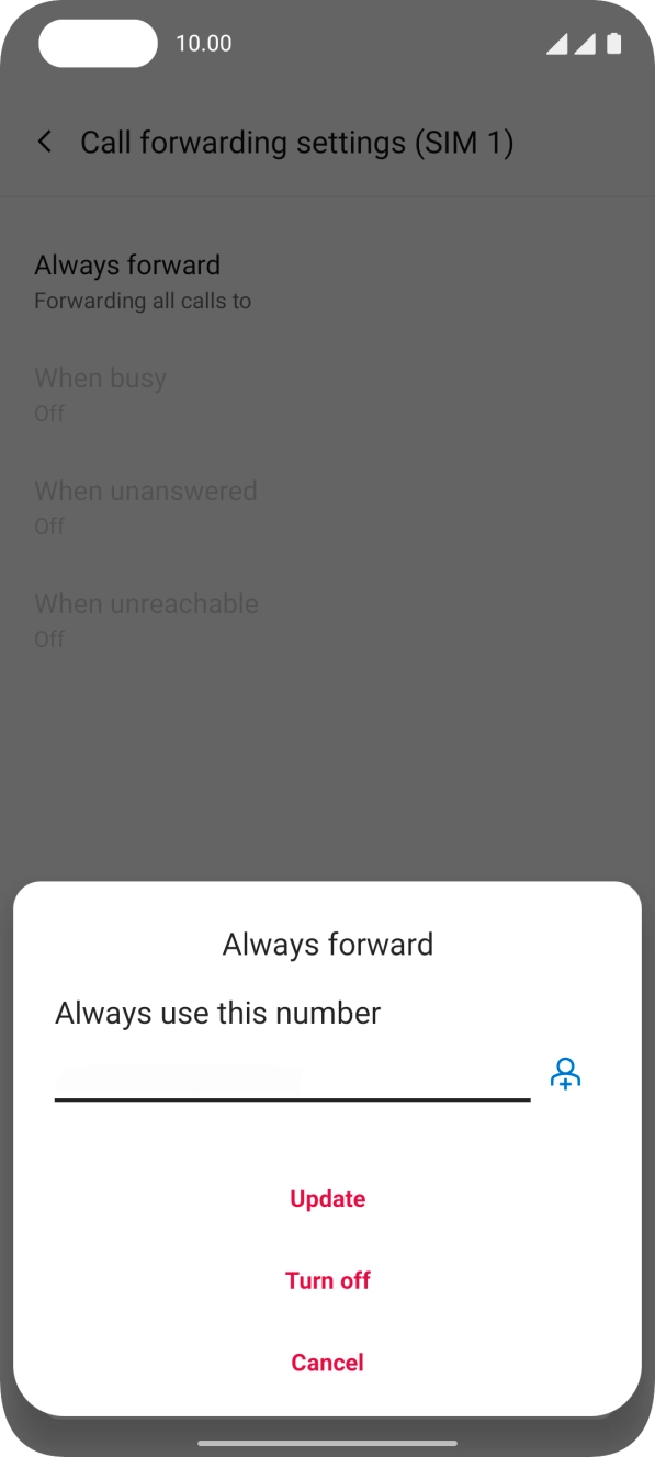 Press Turn off. Press Turn off.