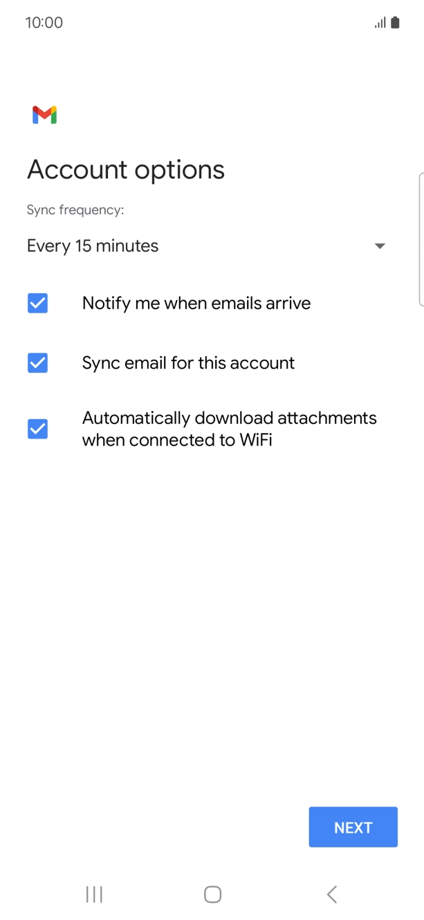 Press the drop down list below 'Sync frequency:'. Press the drop down list below 'Sync frequency:'.