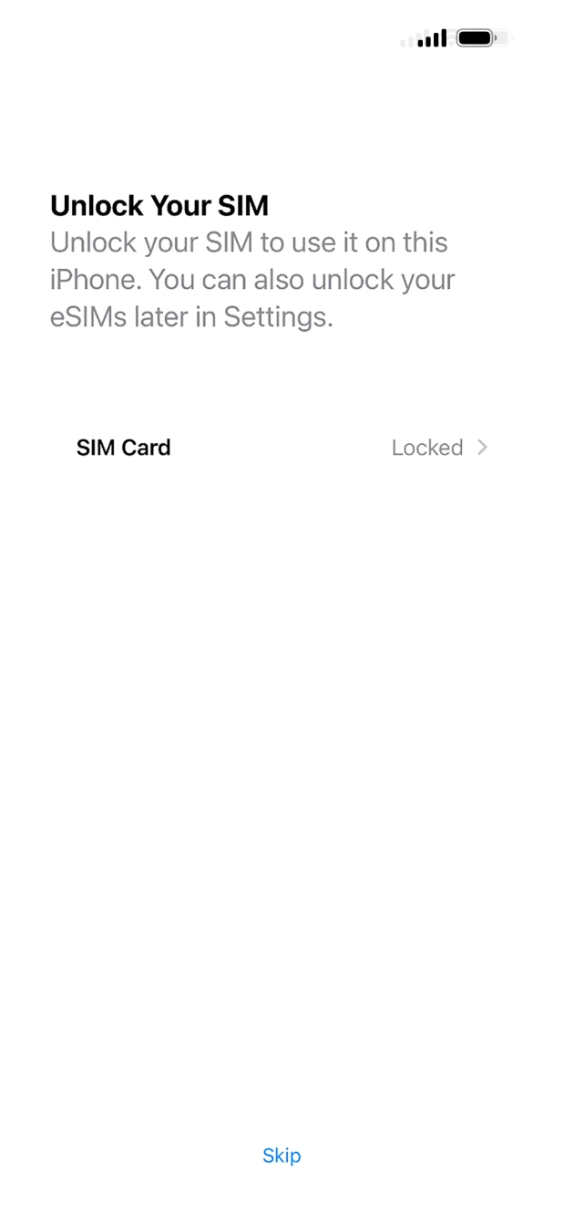 Press SIM Card. Press SIM Card.