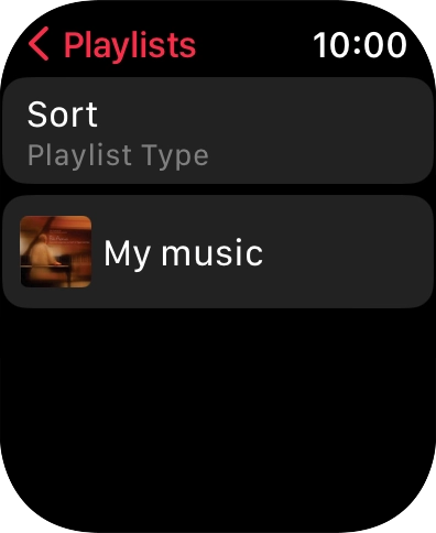 Press the required playlist. Press the required playlist.