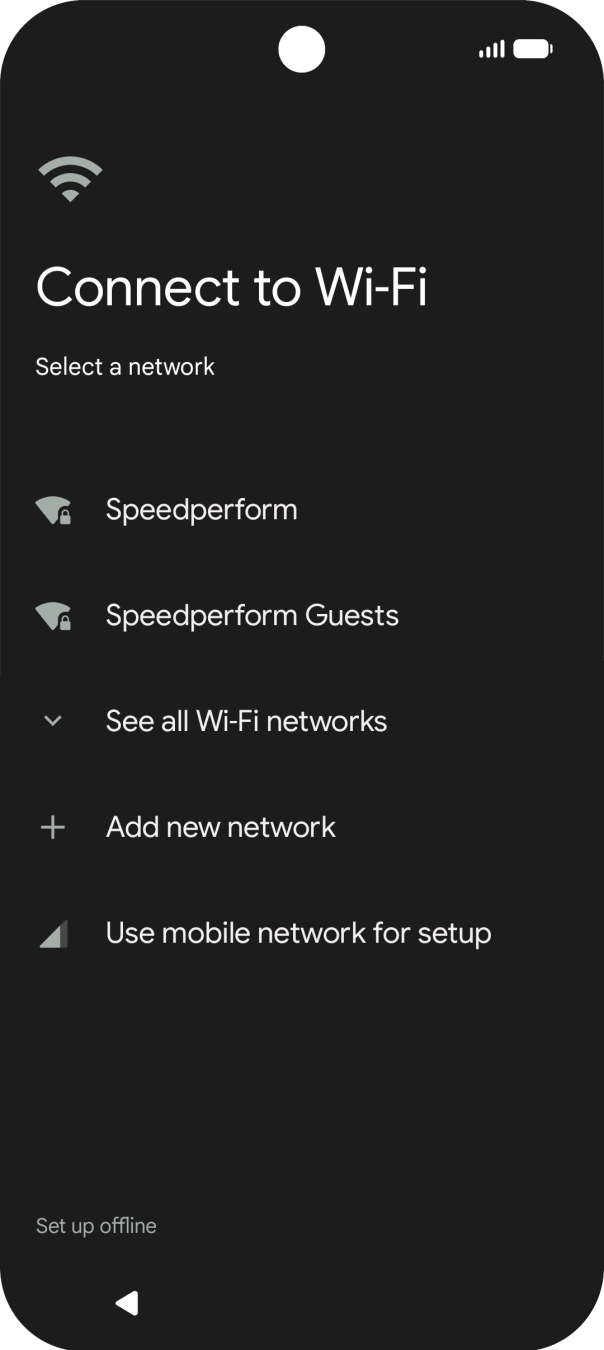 Press the required WiFi network. Press the required WiFi network.