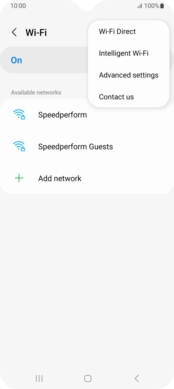 Press Intelligent Wi-Fi. Press Intelligent Wi-Fi.