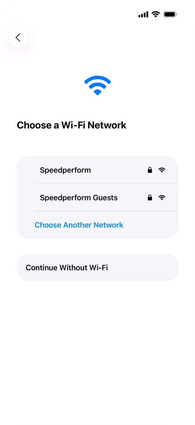 Press the required WiFi network. Press the required WiFi network.