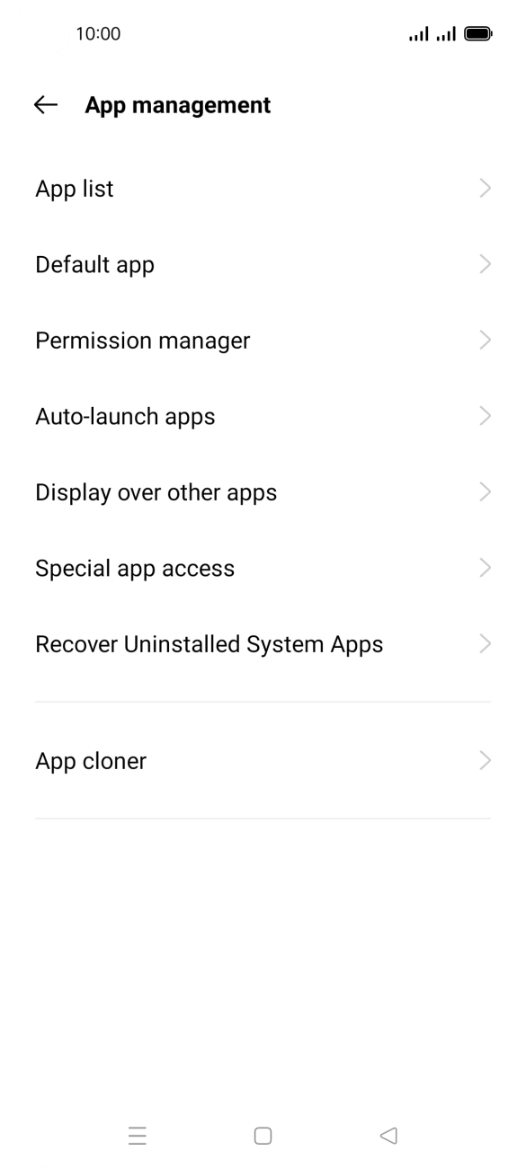 Press Permission manager.