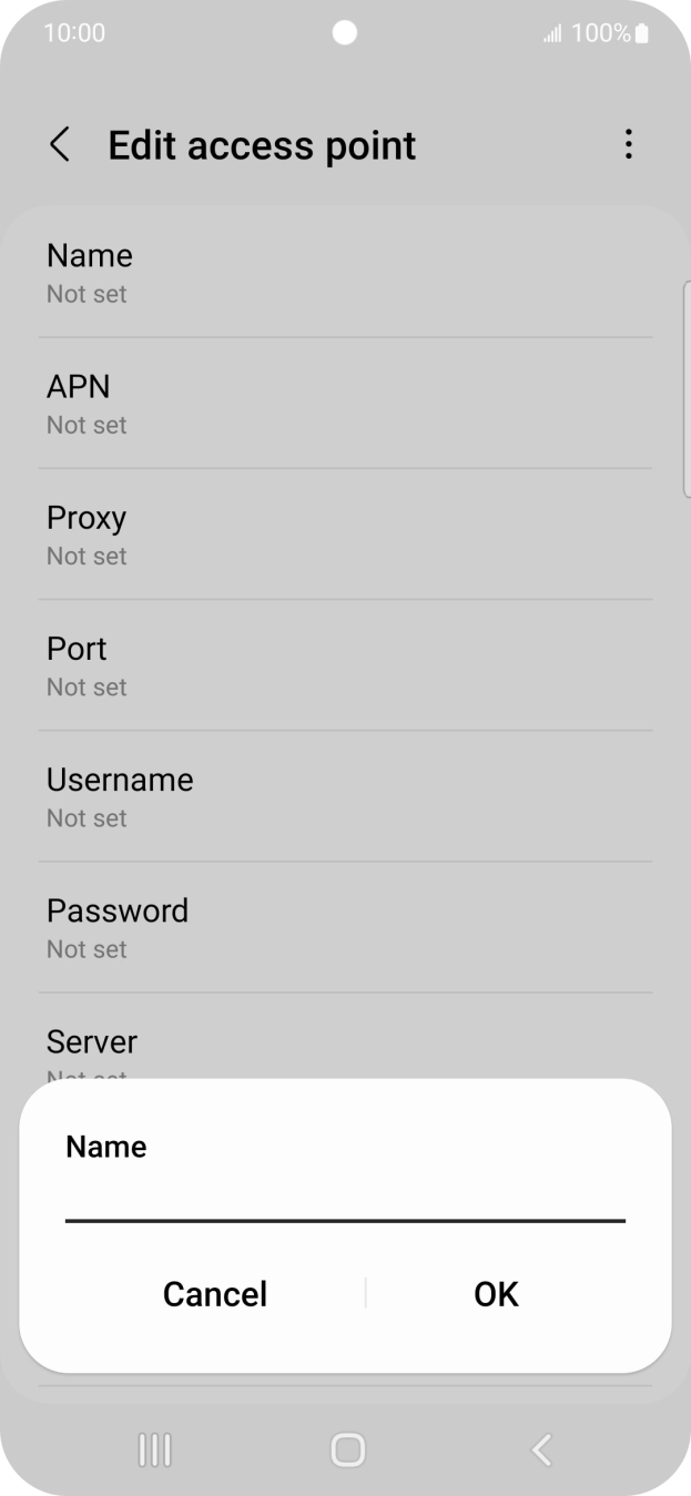 Key in O2 UK Internet and press OK.