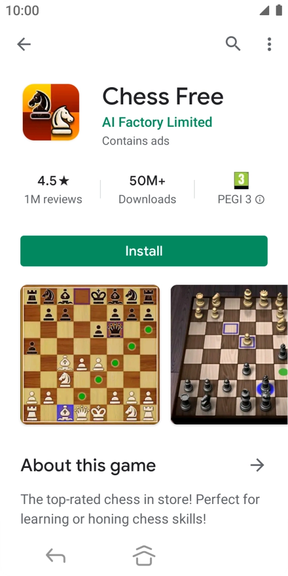 Press Install and follow the instructions on the screen to install the app.