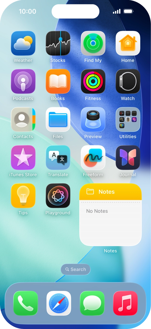 If you're using a Widget Stack: slide up or down on the stack to select the required widget. If you're using a Widget Stack: slide up or down on the stack to select the required widget.