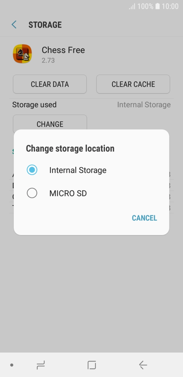 Press the name of the memory card.