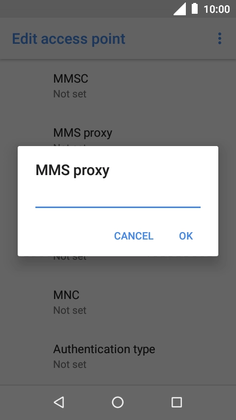 Key in 82.132.254.1 and press OK. Key in 82.132.254.1 and press OK.