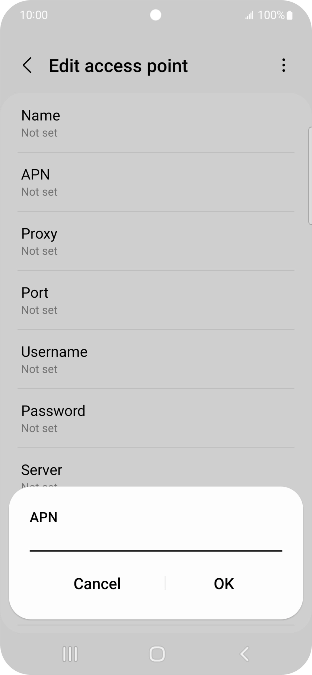Key in mobile.o2.co.uk and press OK.
