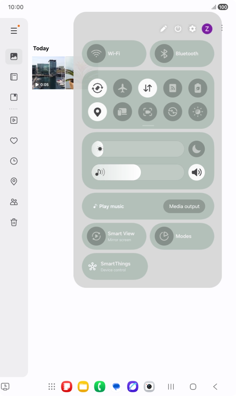 Press the screen recording icon.