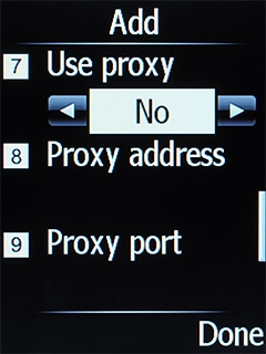 Highlight the field below 'Use proxy'. Highlight the field below 'Use proxy'.
