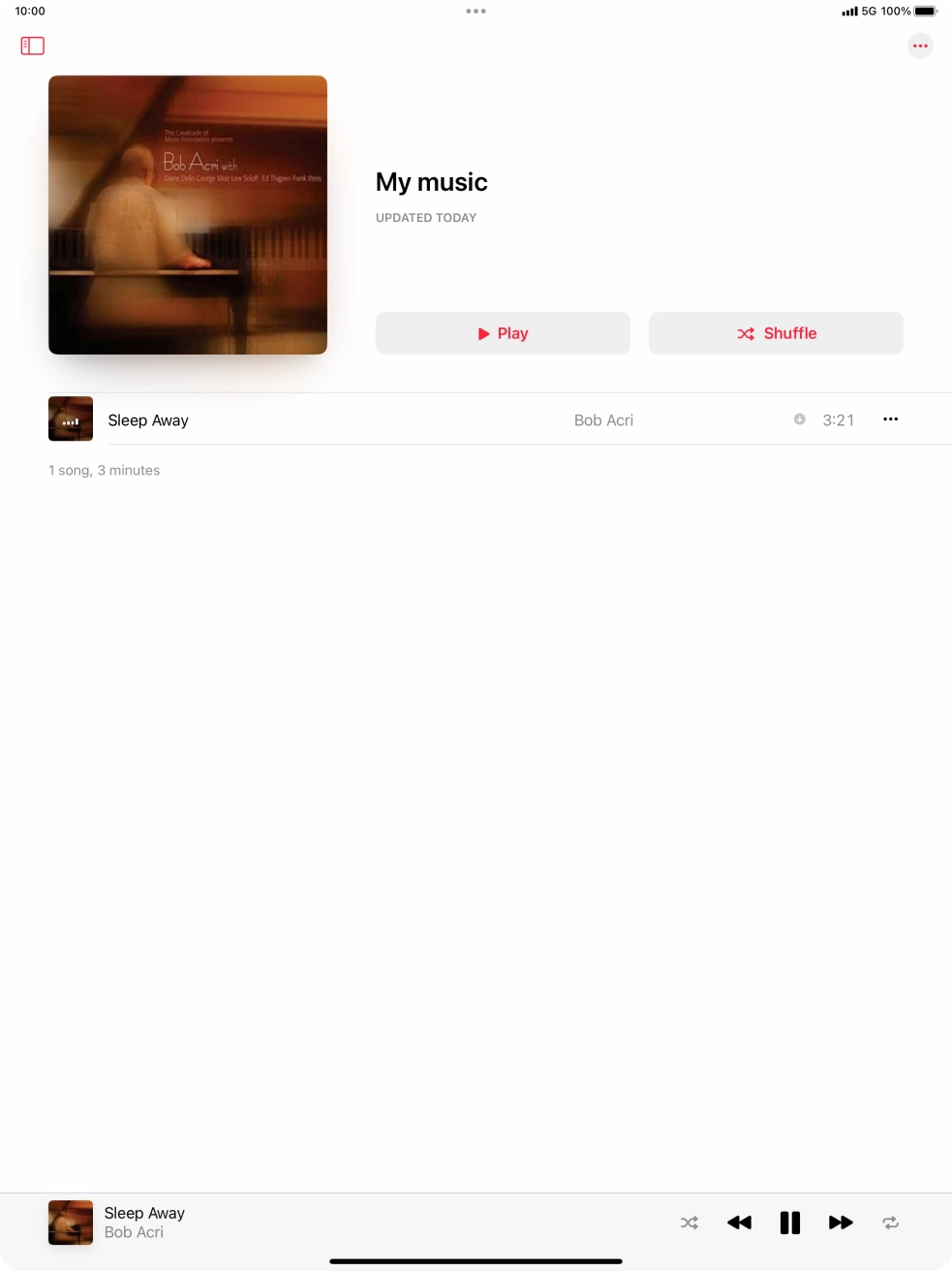 Press the song title.