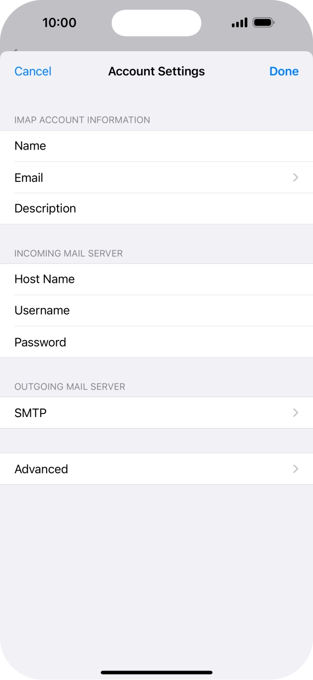 Press SMTP.