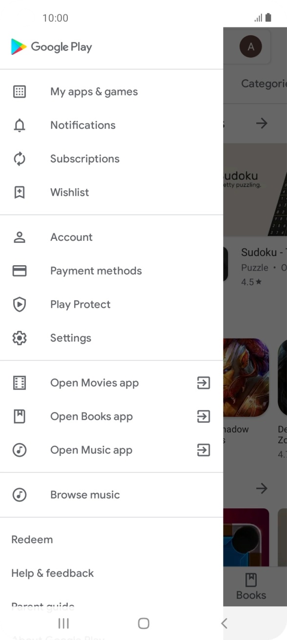Press Settings.