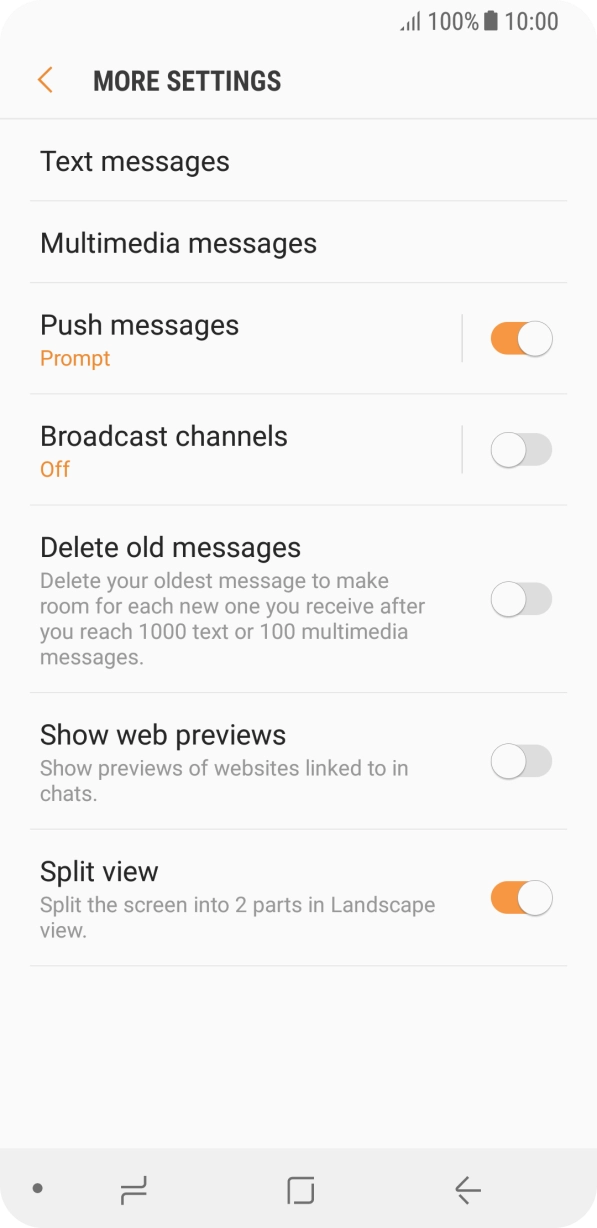 Press Text messages. Press Text messages.
