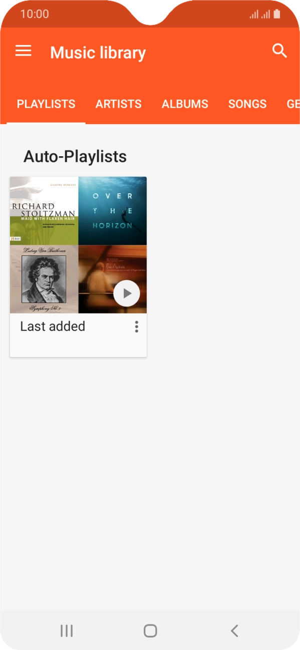 Press the required category and go to the required audio file. Press the required category and go to the required audio file.