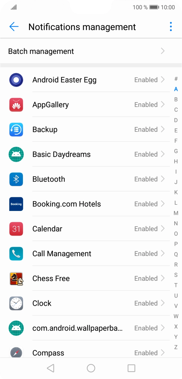 Press the required app.