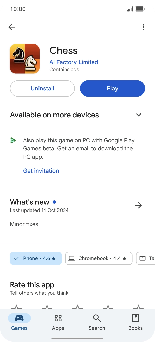 Press Uninstall.