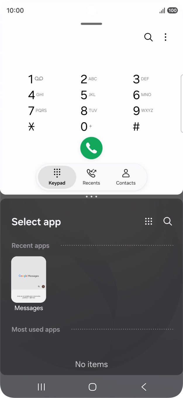 Press the second application. Press the second application.