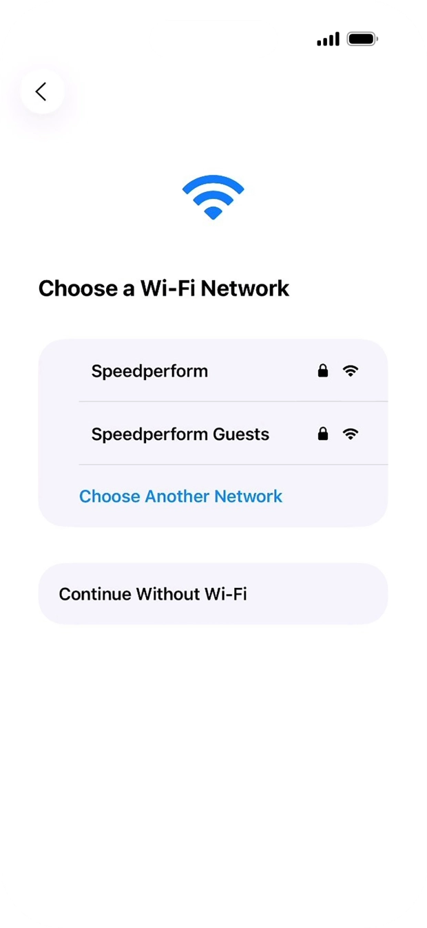 Press the required WiFi network. Press the required WiFi network.