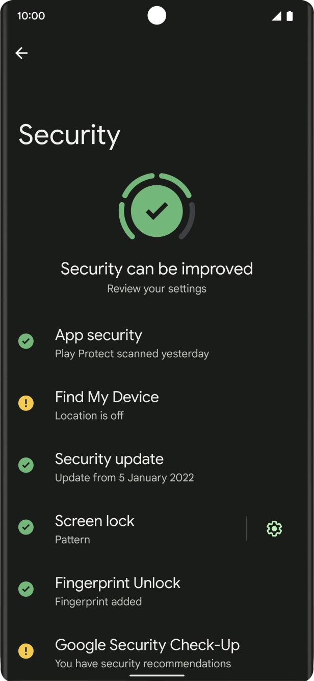 Press Screen lock and key in the current phone lock code.