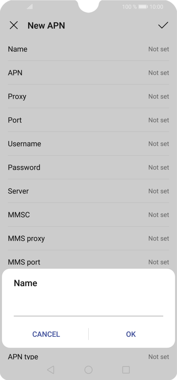 Key in O2 UK Internet and press OK. Key in O2 UK Internet and press OK.