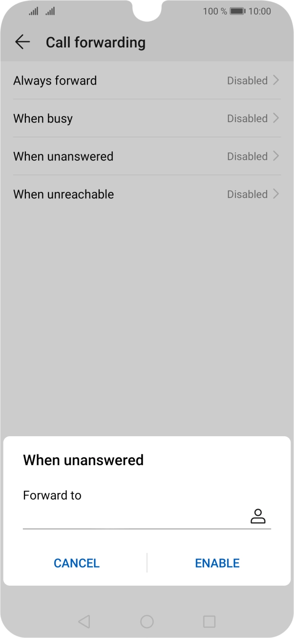 Key in 901 and press ENABLE.