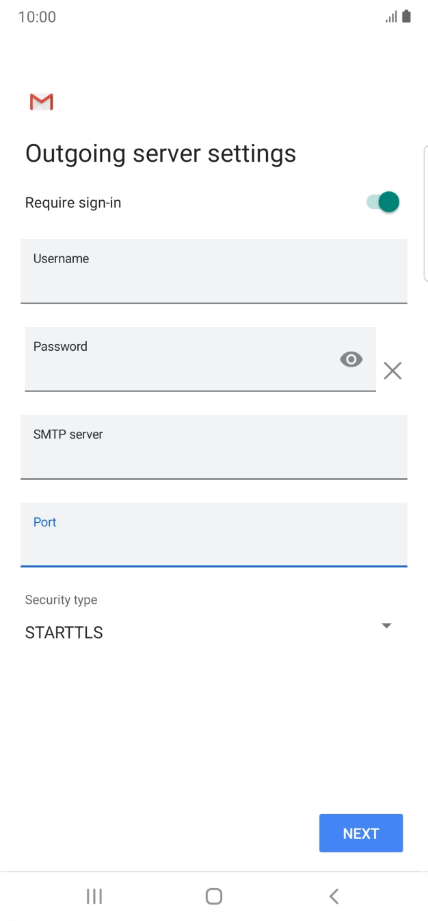 Press the drop down list below 'Security type'. Press the drop down list below 'Security type'.