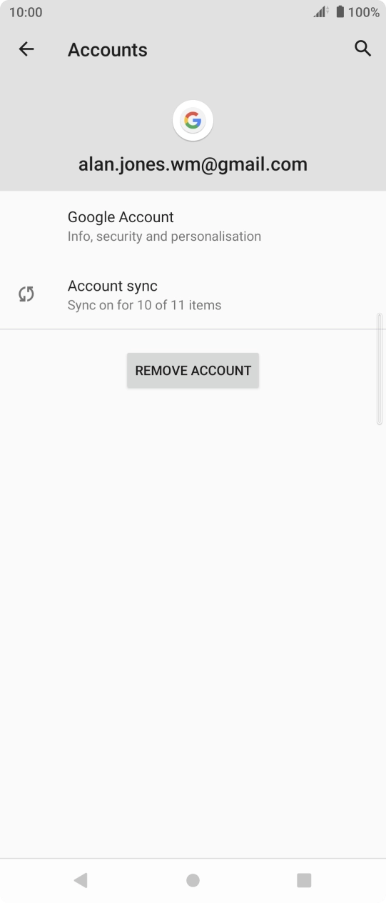 Press Account sync.