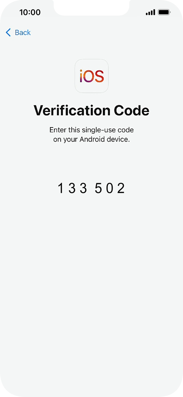 Follow the instructions on the screen and in the 'Move to iOS' app to transfer the content from the Android phone to your phone and set up your phone and prepare it for use.