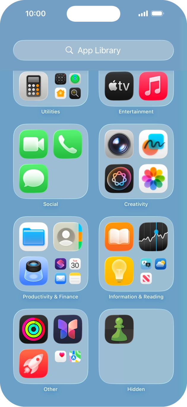 Press and hold the required app.