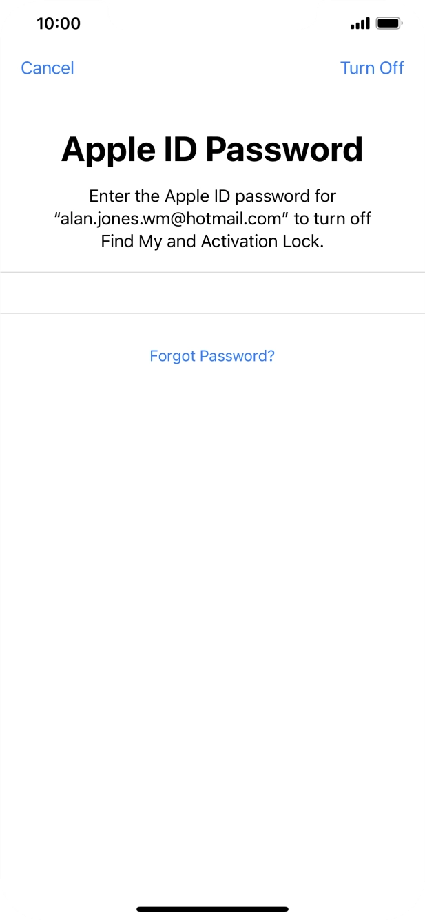 Press Turn Off.
