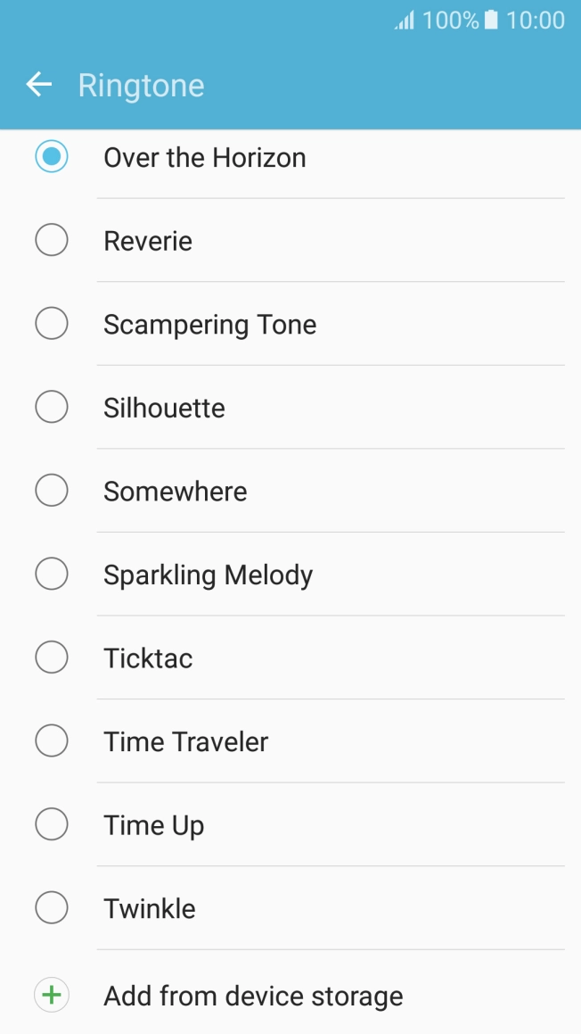 Press Add from device storage.