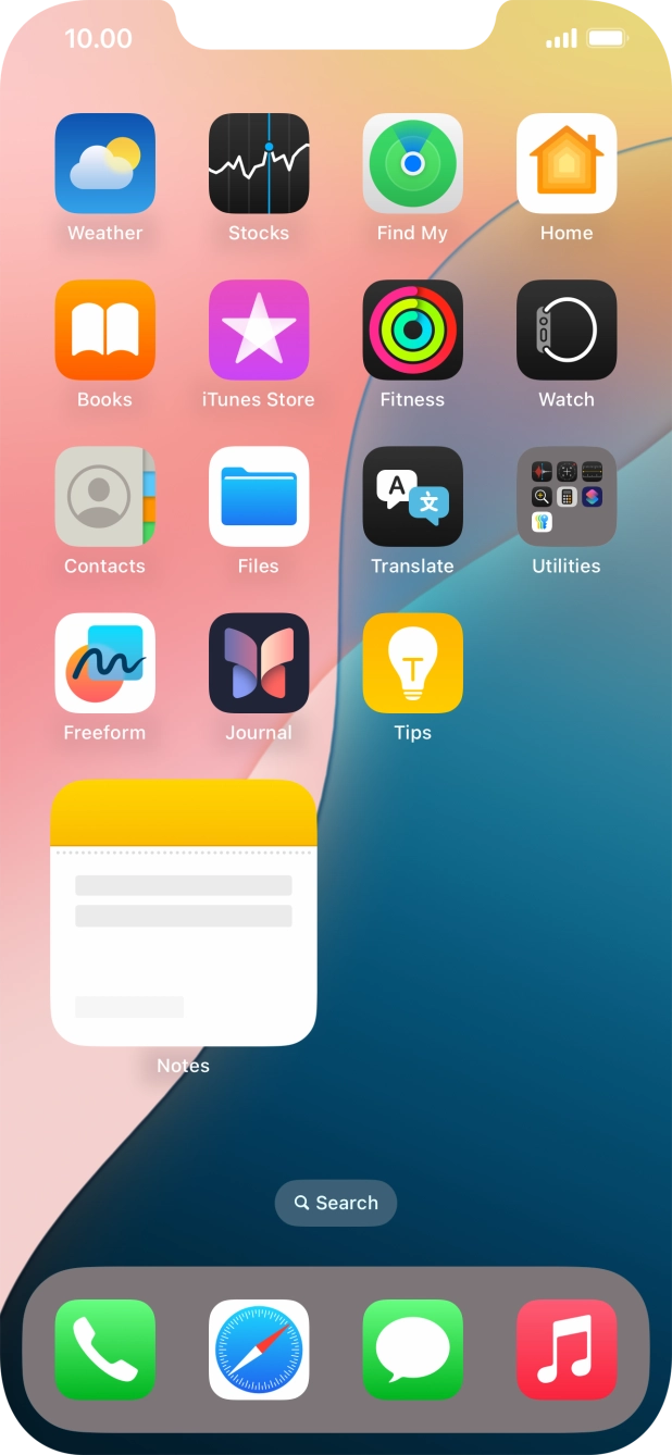 If you're using a Widget Stack: slide up or down on the stack to select the required widget. If you're using a Widget Stack: slide up or down on the stack to select the required widget.