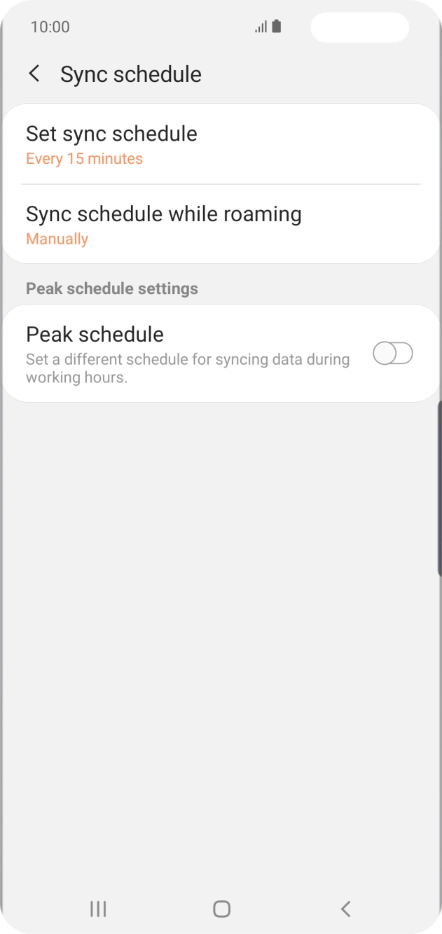 Press Set sync schedule.