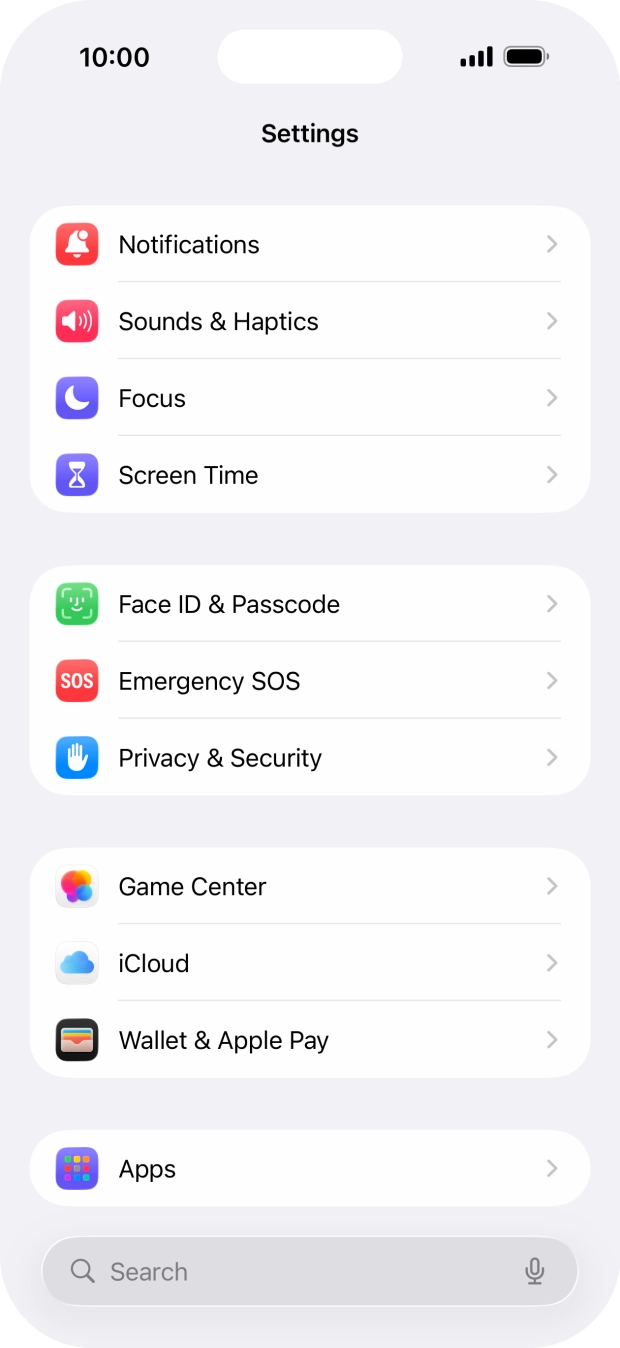 Press Face ID & Passcode. Press Face ID & Passcode.