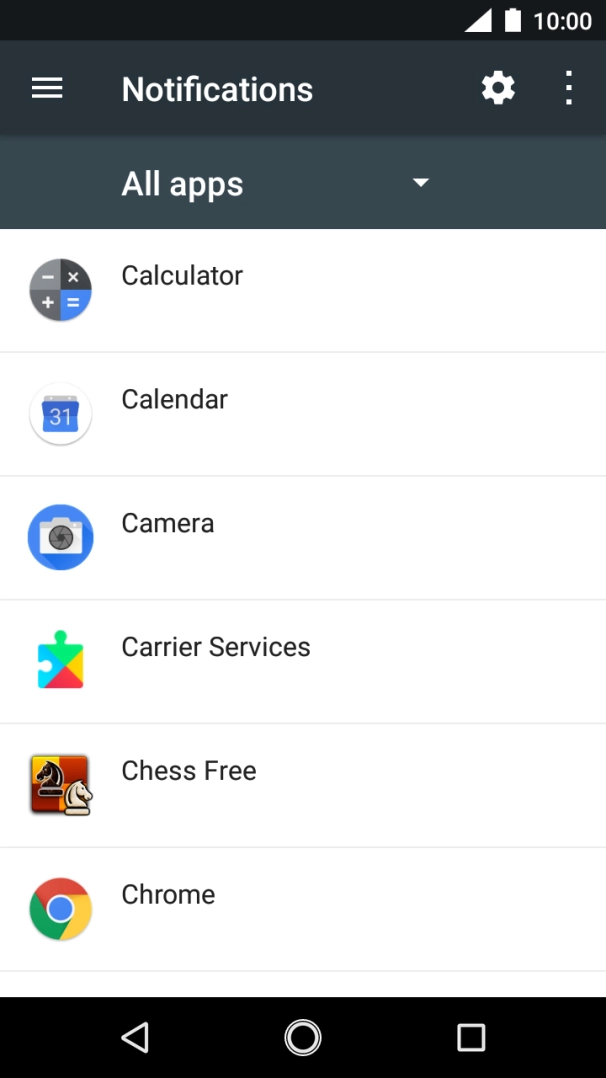 Press the required app.