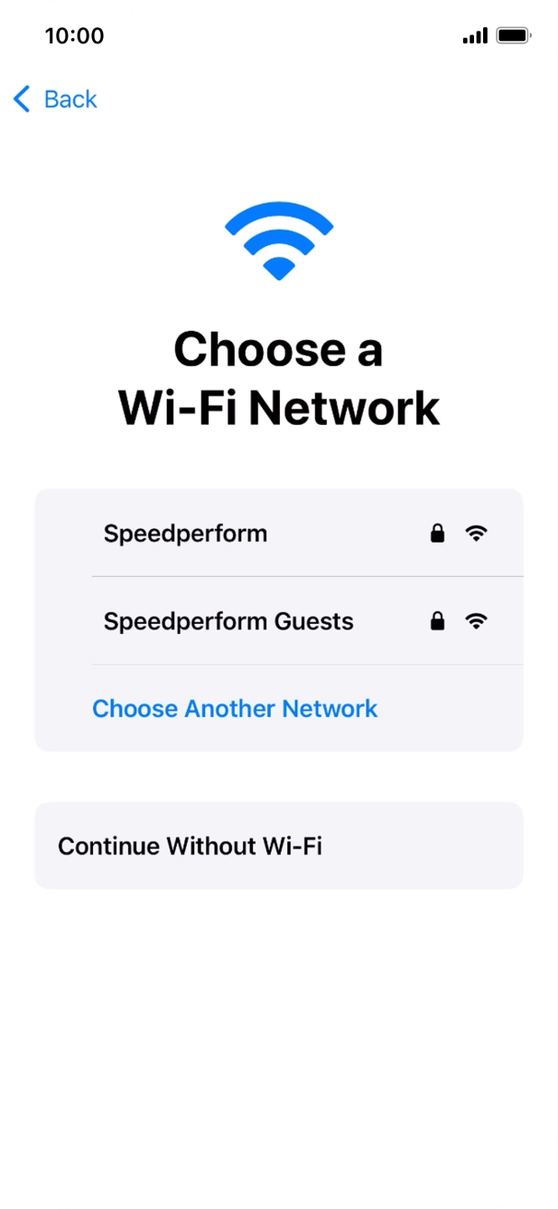 Press the required WiFi network. Press the required WiFi network.