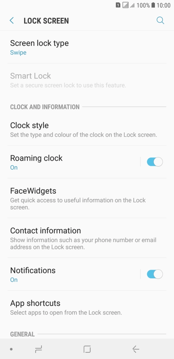 Press Screen lock type. Press Screen lock type.