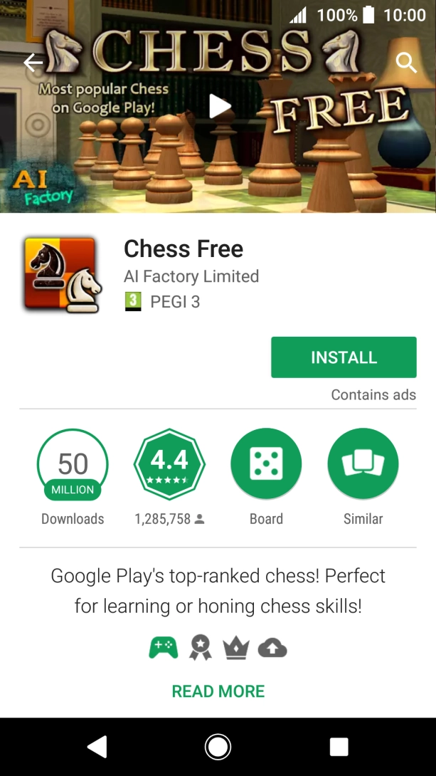 Press INSTALL and follow the instructions on the screen to install the app.