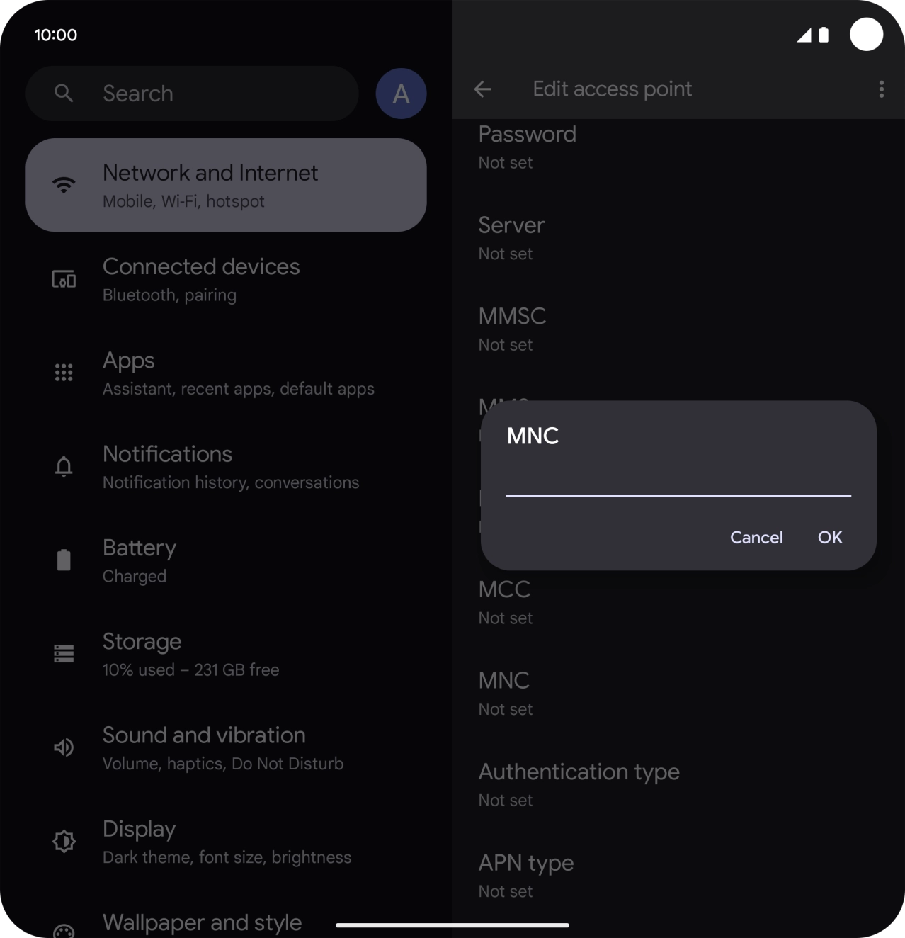 Key in 10 and press OK.